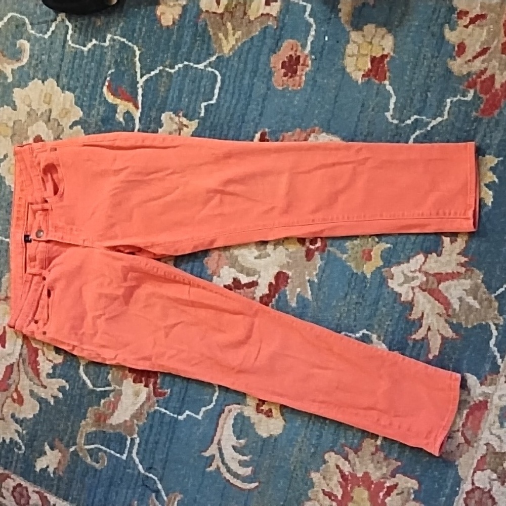 Gap Premium Denim Orange Skinny Jeans, Size 10